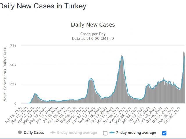 Ahval News: Istanbul becomes Turkey’s Omicron epicentre as COVID-19 cases surge over 61,000