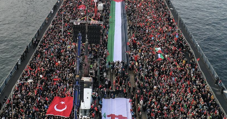 Thousands gather in Istanbul for pro-palestine rally